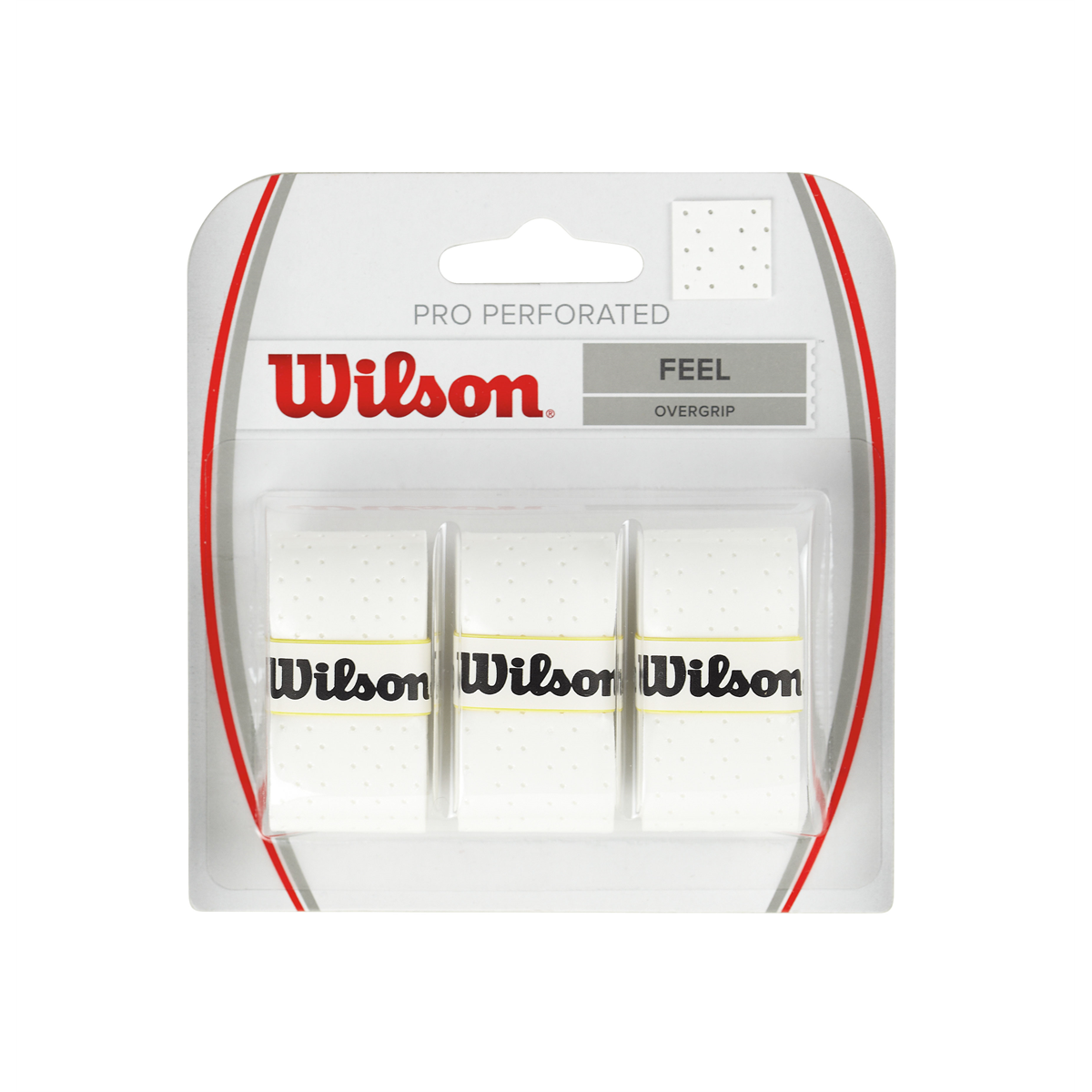 Wilson Unisex Blanco Blister 3 Uds. Overgrips Pro Perforado - Imagen 5