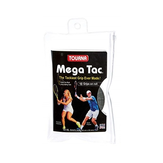 Tourna Grip Mega Tac Black 10-Pack – Schwarz