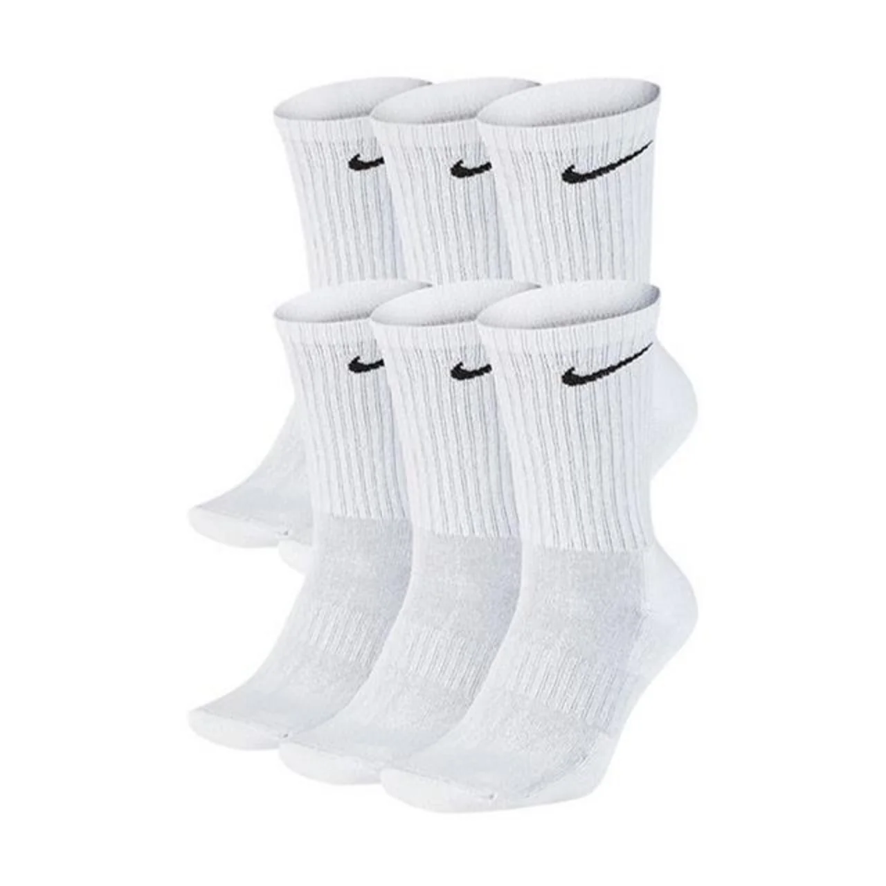 Nike Everyday Cushioned Crew Sock 6-pack White