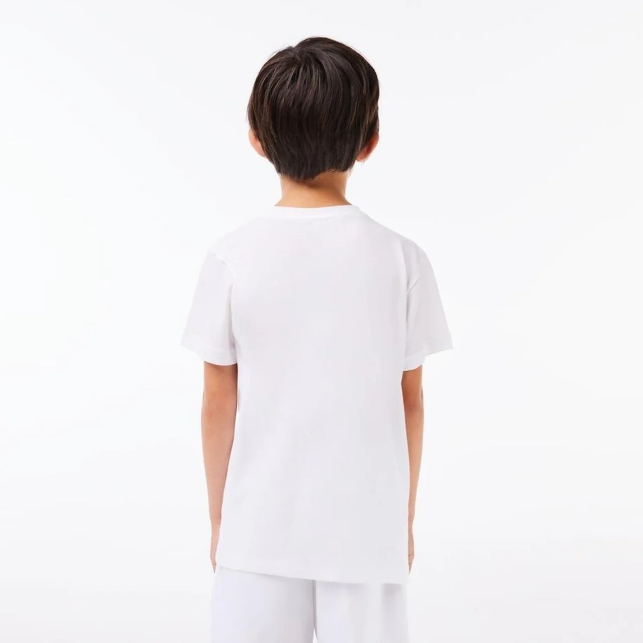Lacoste Boys Sport Breathable Cotton Blend T-Shirt White