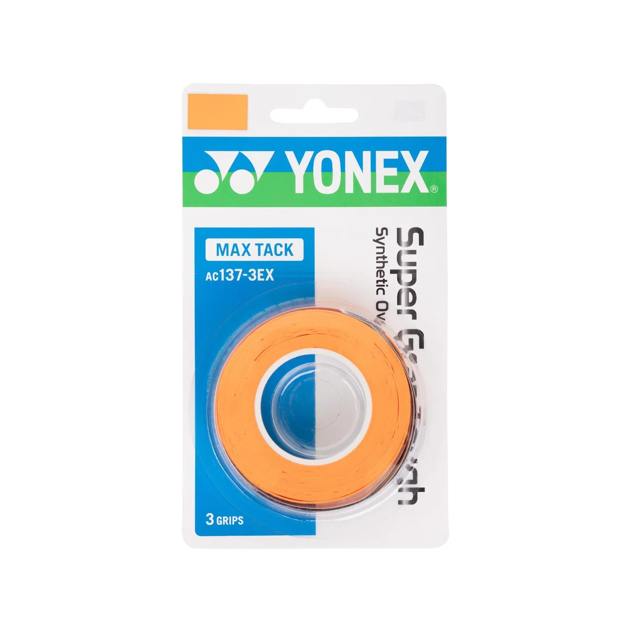 Yonex Super Grap Though Max Tack 3-pack Bright Orange