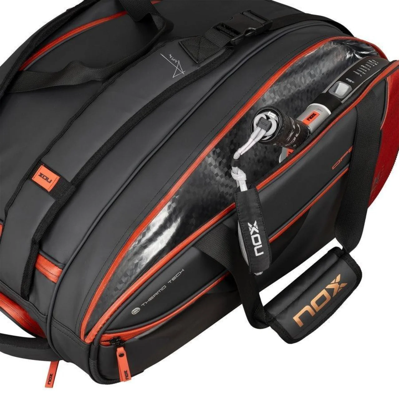 Nox Luxury Open Series Padeltasche schwarz / rot