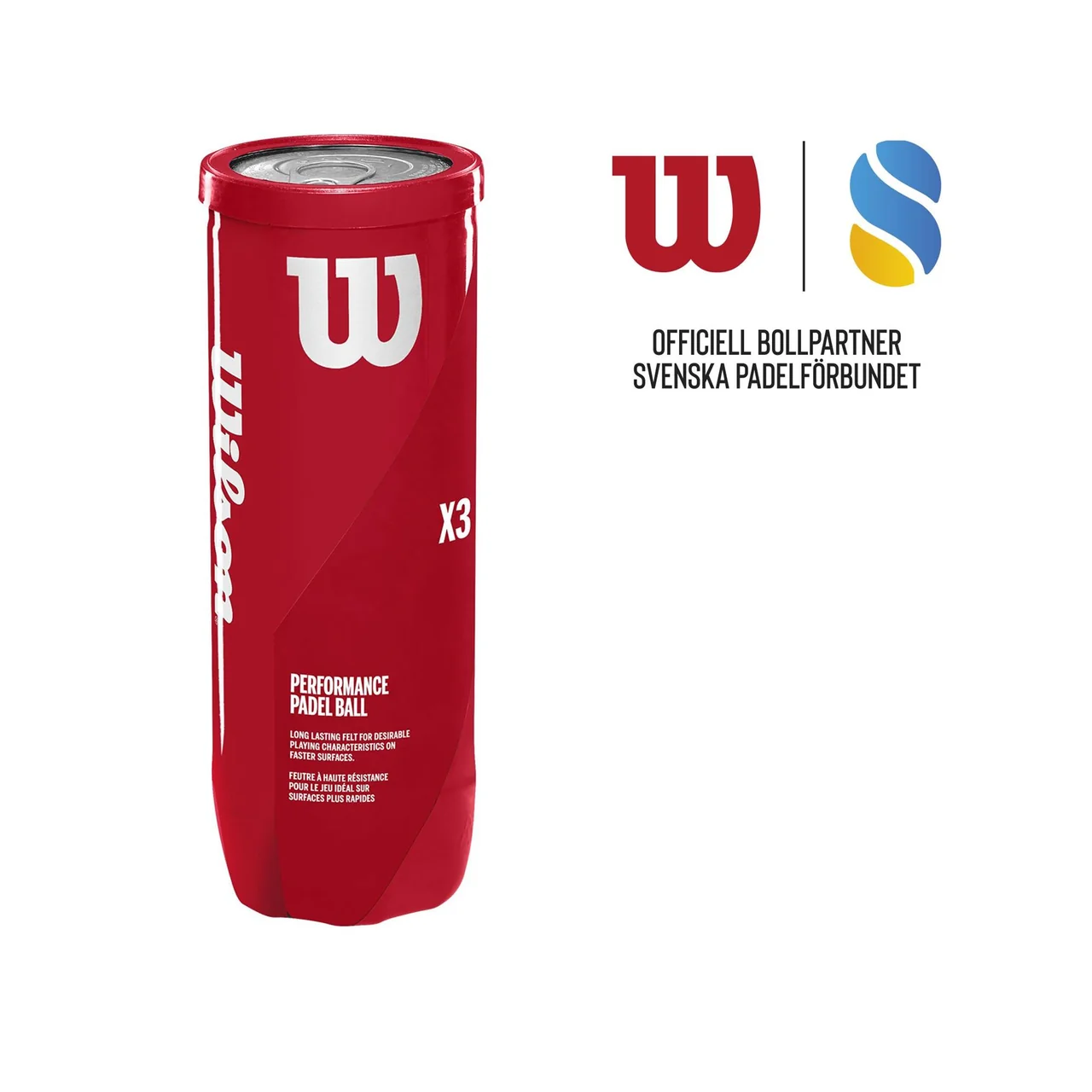 Wilson Performance Padel Ball X3 12 tuubia