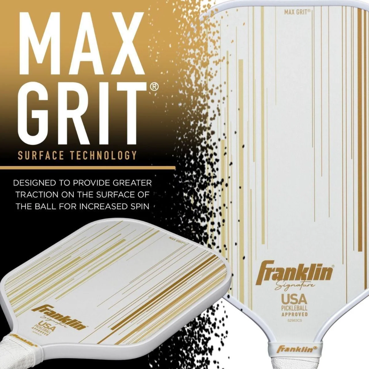 Franklin Signature Series Fiberglass White/Gold 13mm