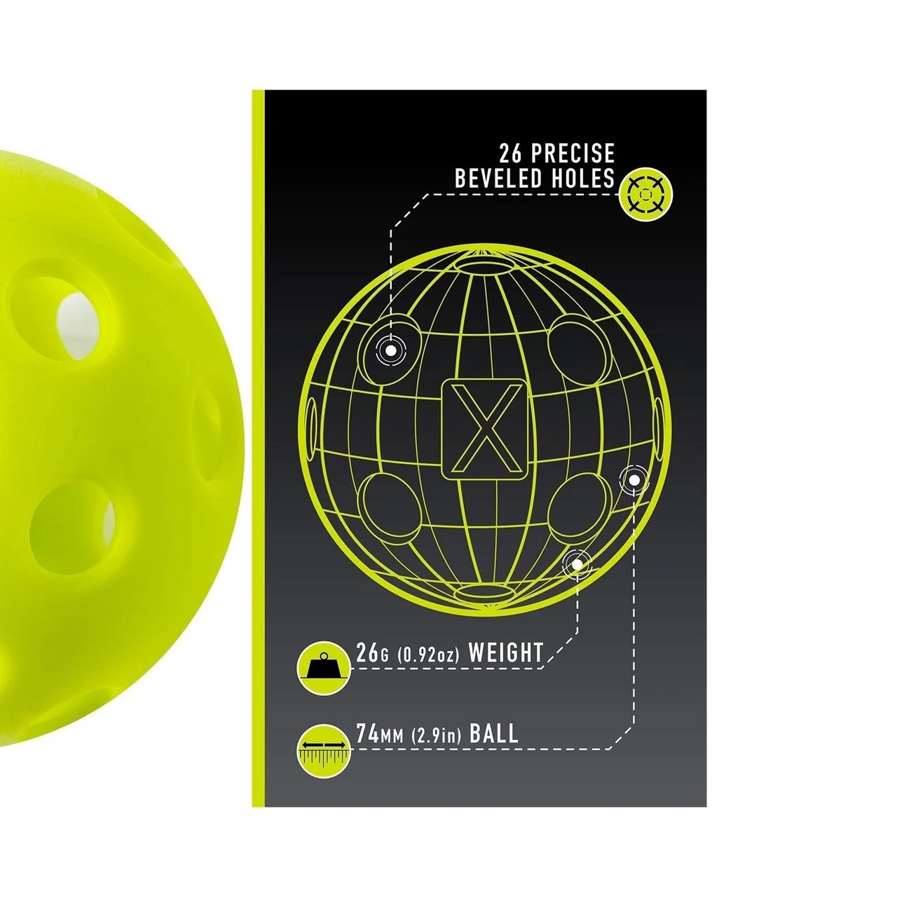 Franklin X-26 Indoor Pickleball 3-pack