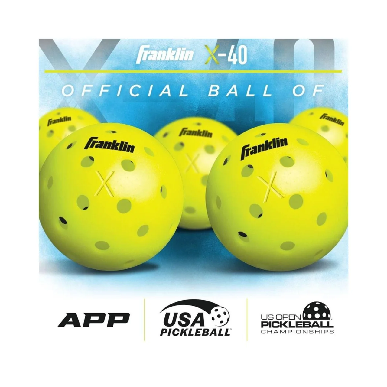 Franklin X-40 Outdoor Pickleball 3-pack 12 rör