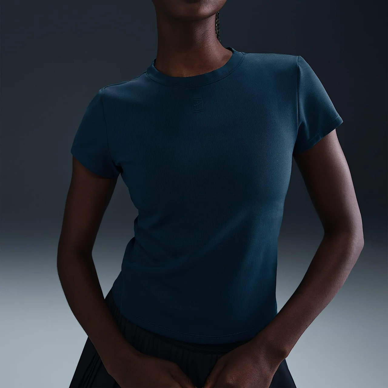 Nike Court Dri-FIT Advantage Short Sleeve Women Top Blue