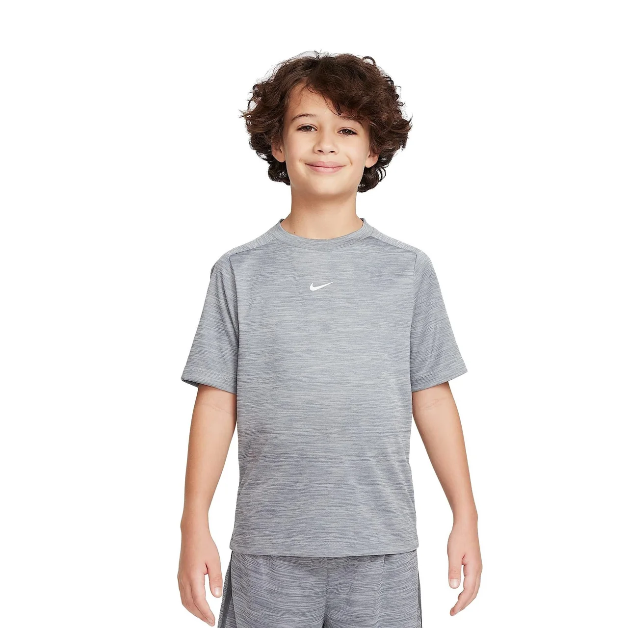 Nike Multi Kids' Dri-FIT Short-Sleeve Top Grey