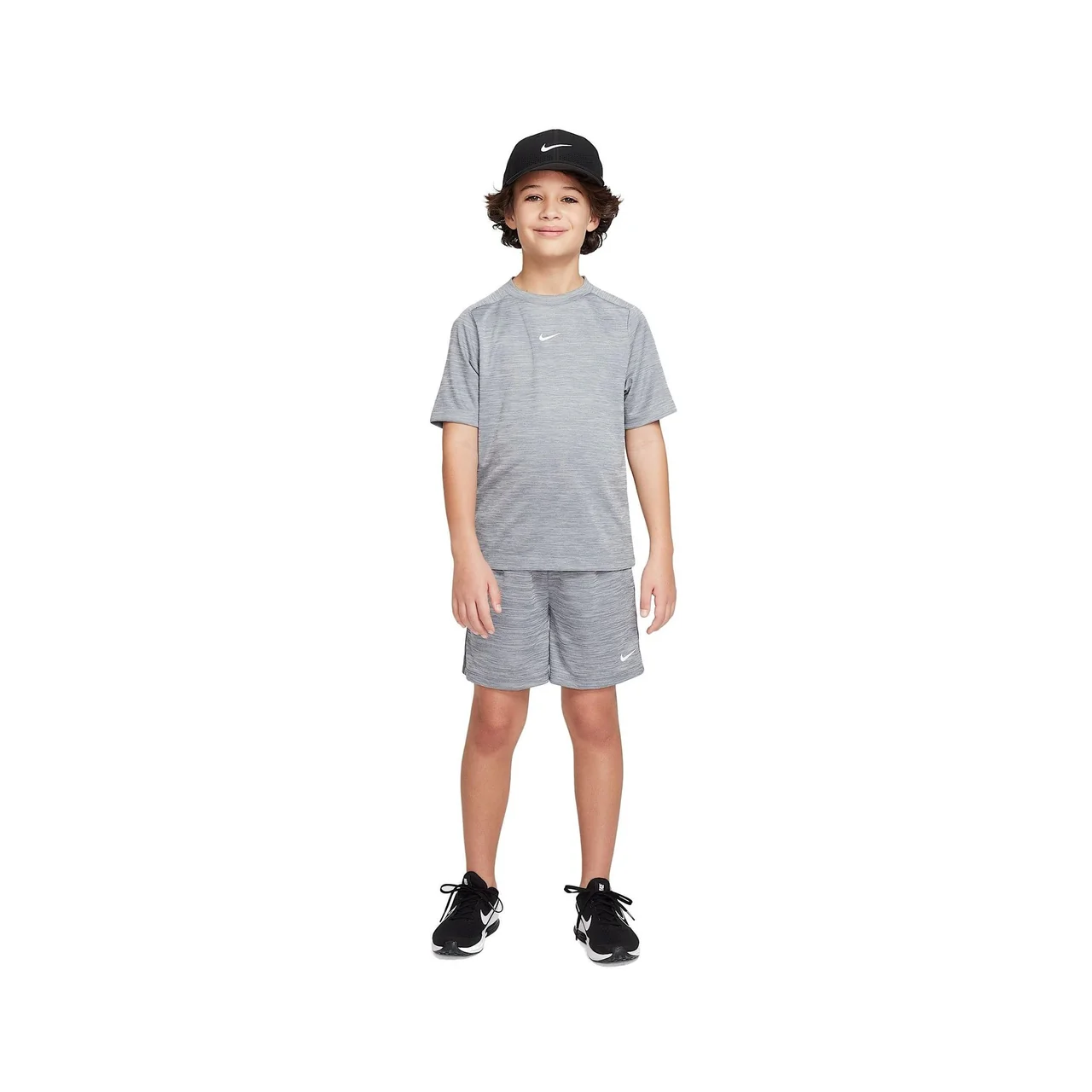 Nike Multi Kids' Dri-FIT Short-Sleeve Top Grey