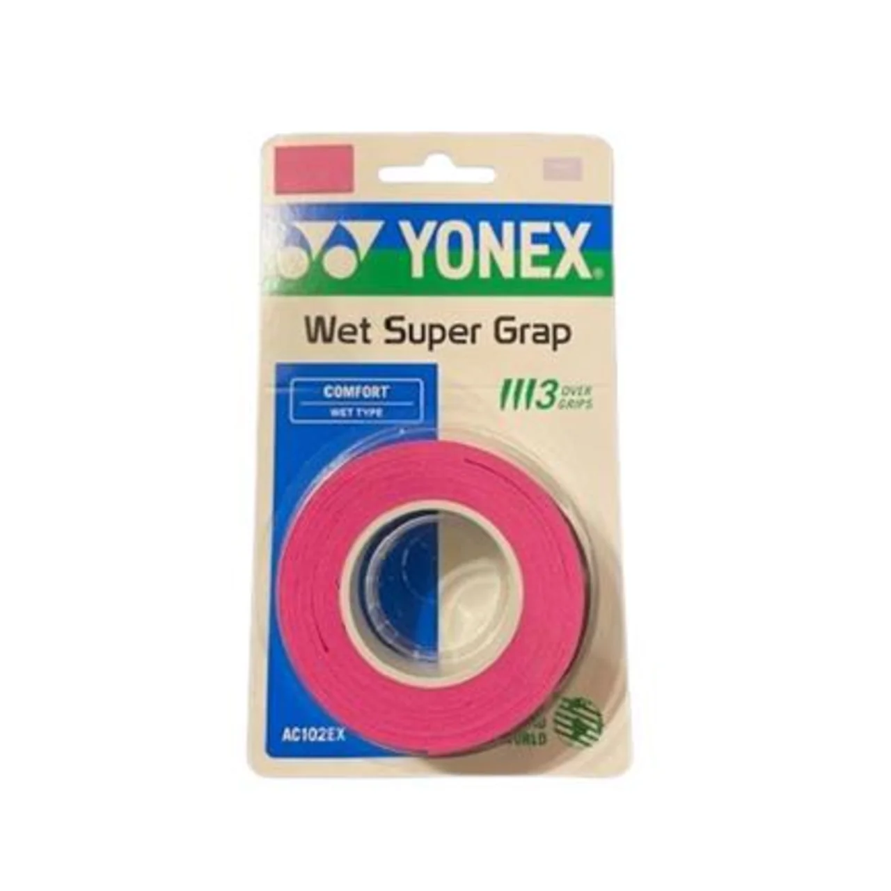 Yonex Wet Super Grap 3-pack pink
