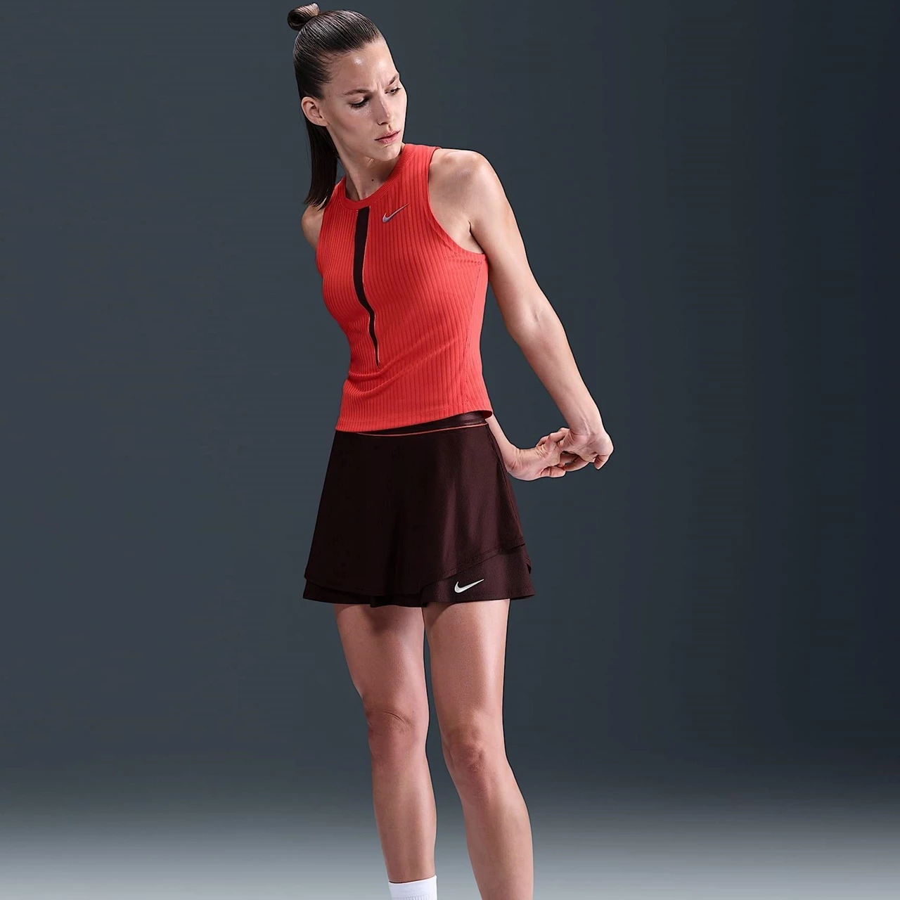 Nike Court DriFit Women Slam Skirt US Open Crimson/Burgundy Crush