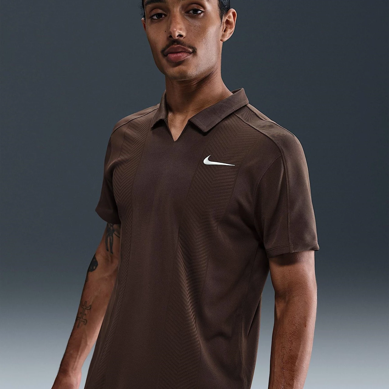 Nike DriFit Slam Polo Brown