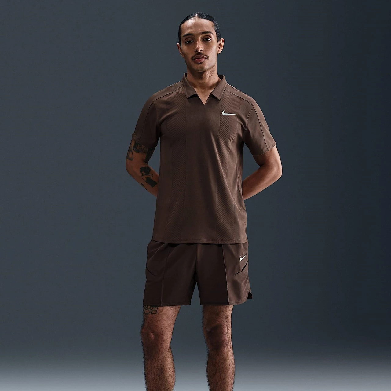Nike DriFit Slam Polo Brown