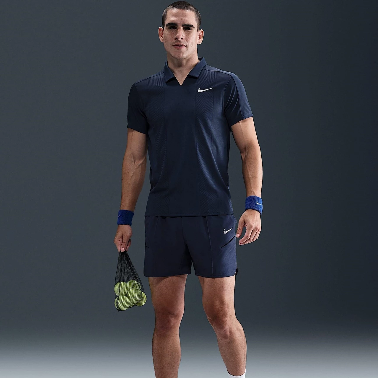 Nike DriFit Slam Polo Navy Blue