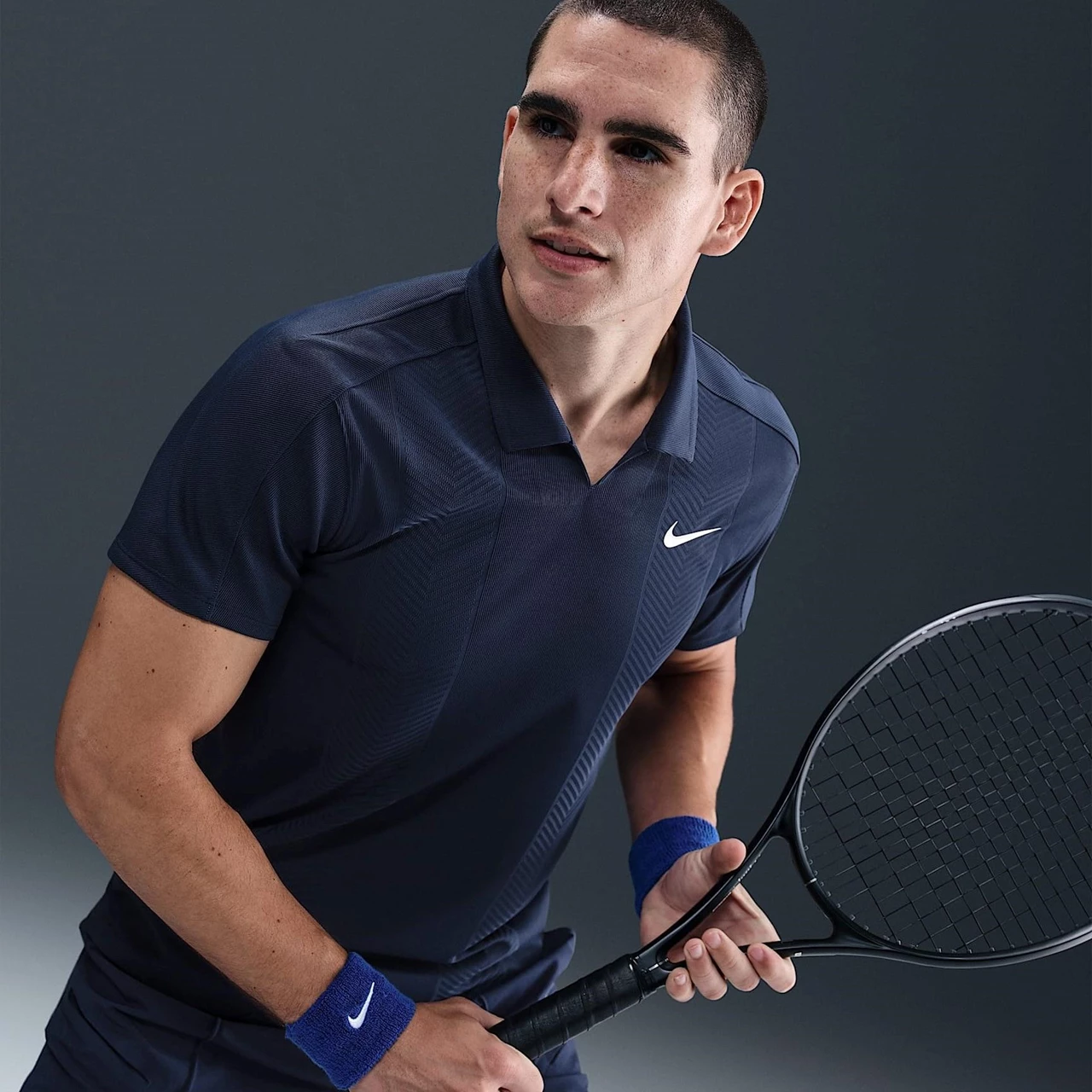 Nike DriFit Slam Polo Navy Blue
