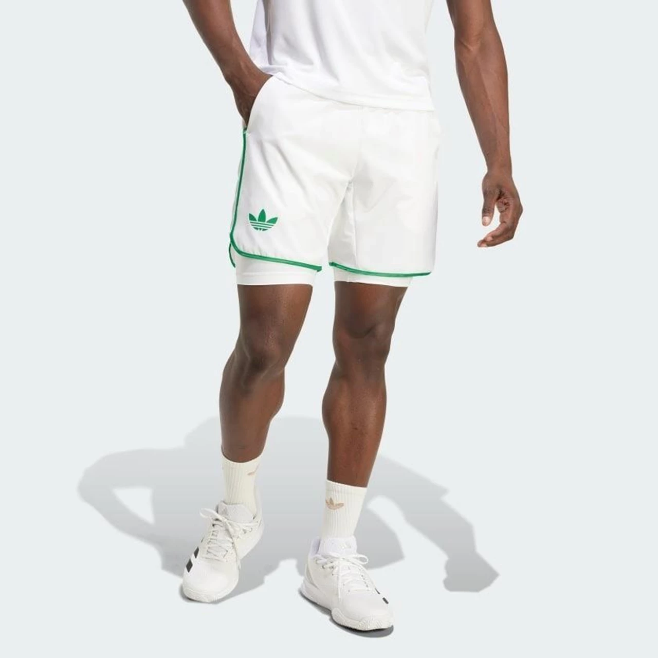 Adidas 2in1 Shorts White