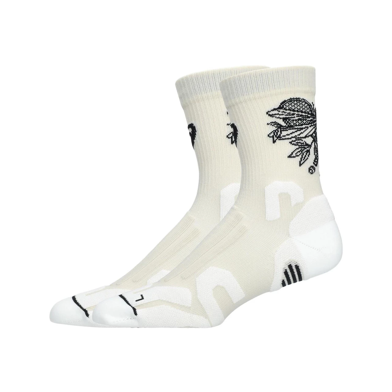 Asics Game Seasonal Graphic Crew Sock Creme