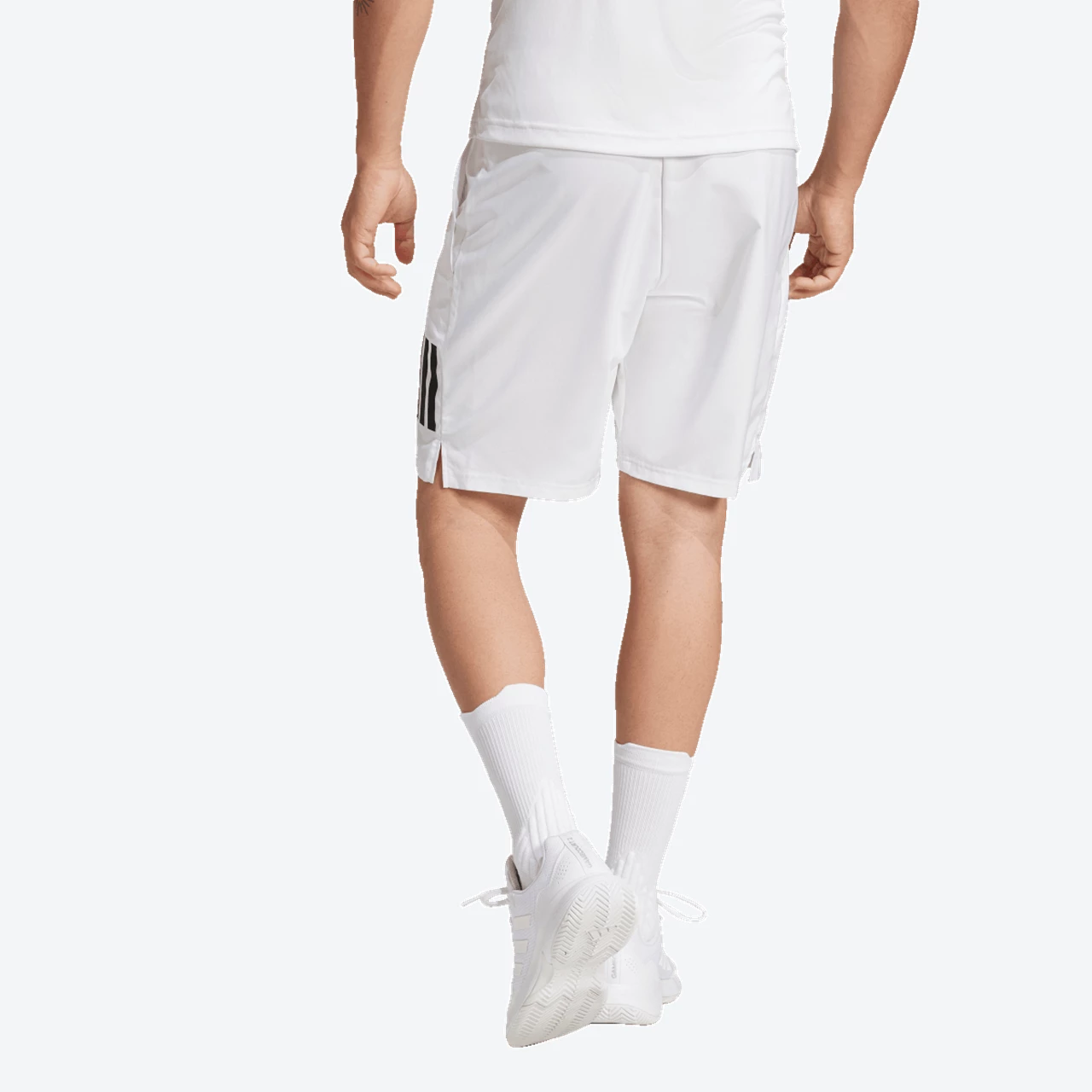 Adidas Club 3 Stripe Shorts White