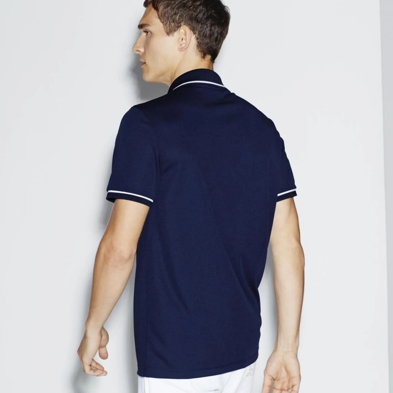 Lacoste Ultra Dry Tipped Polo Dark Blue