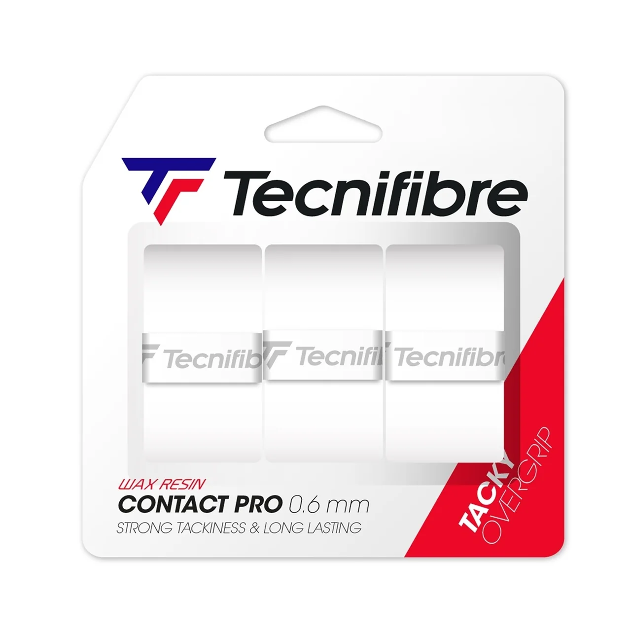 Tecnifibre Pro Contact Overgrip 3-pack valkoinen