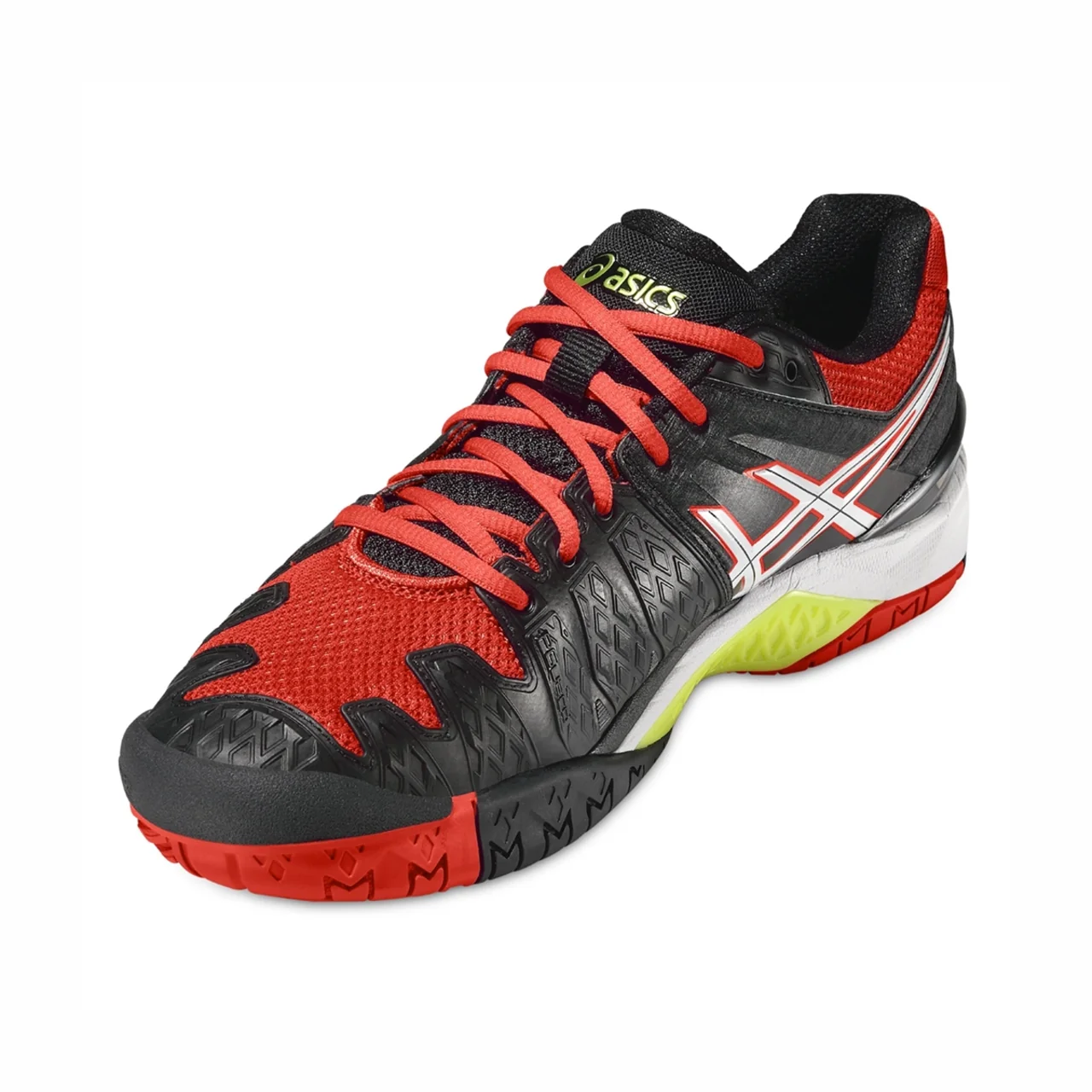 Asics Gel-Resolution 6 Clay Black/Red. Size 43.5