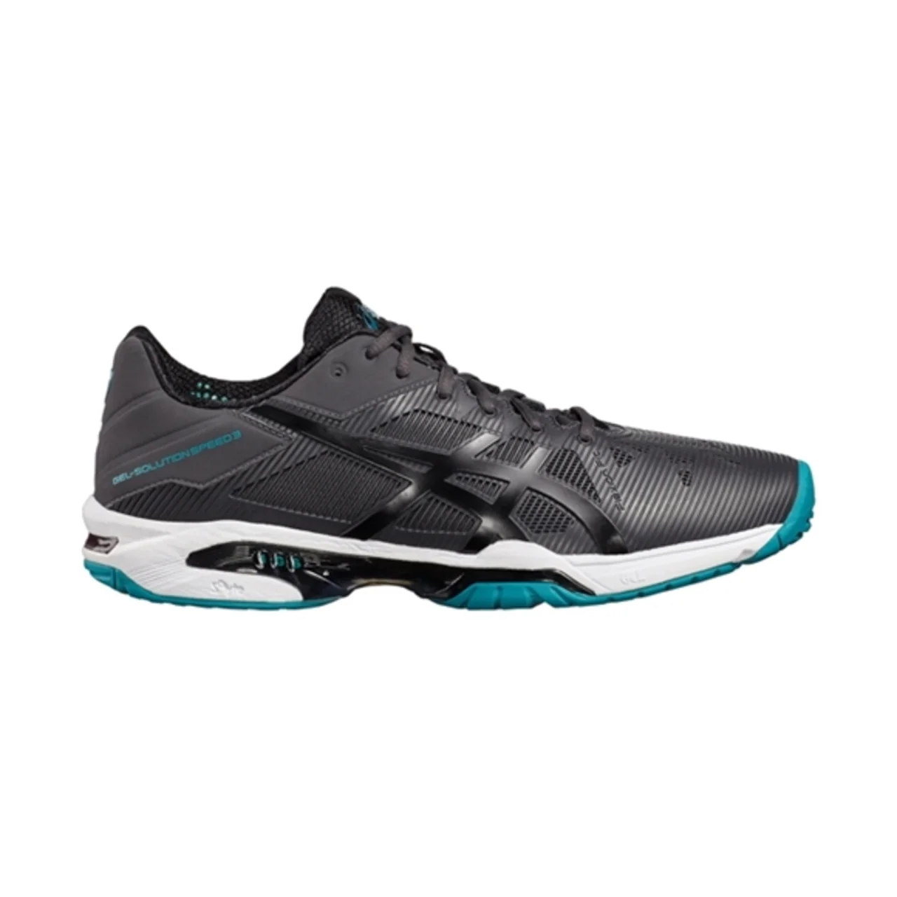 Asics Gel Solution Speed 3 Dark Grey Black Size 44 5 Racketspecialisten