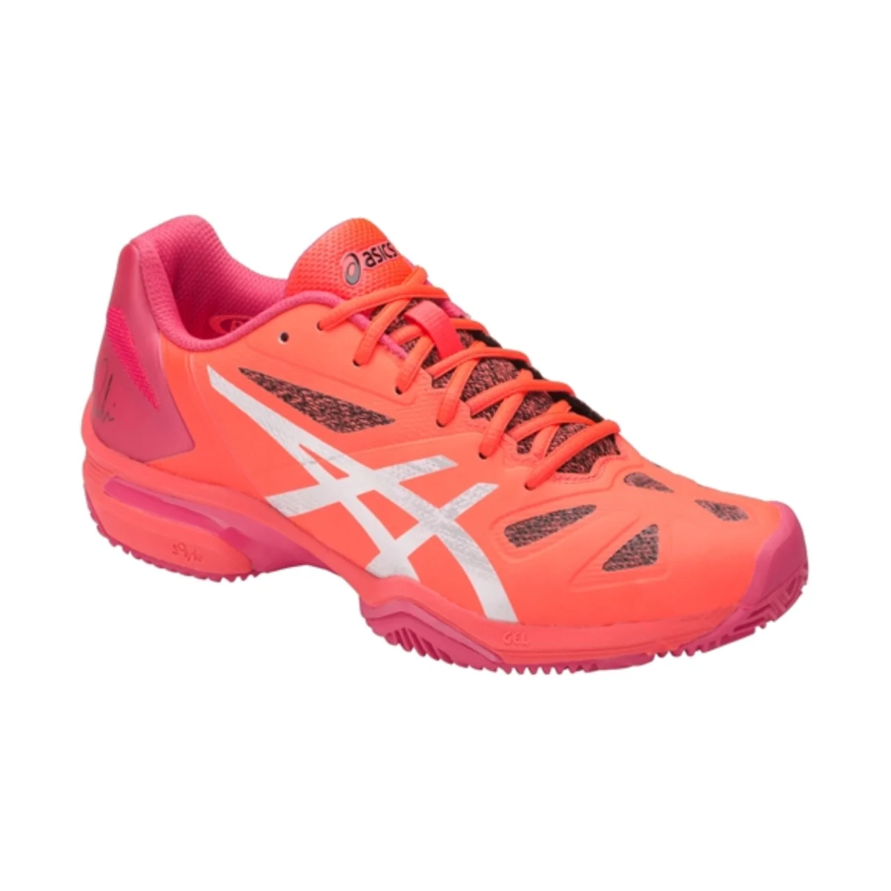 Asics Gel-Lima Padel Women Flash Coral/Silver/Rouge Red Size 37