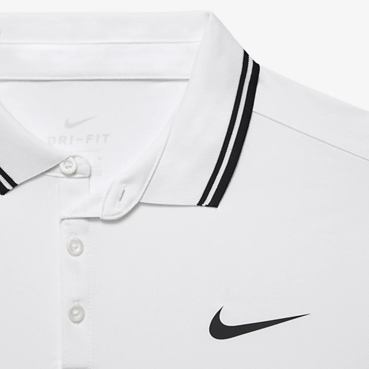 Nike Dry Solid Polo White/Black Size S