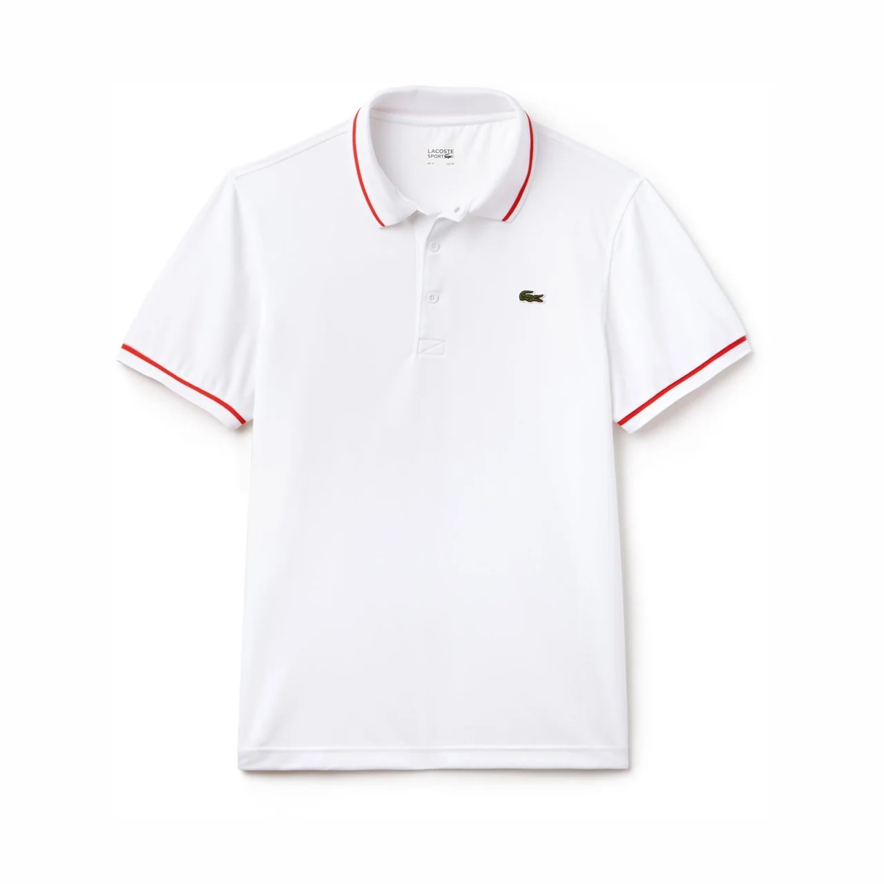 Lacoste Ultra Dry Tipped Polo White/Red