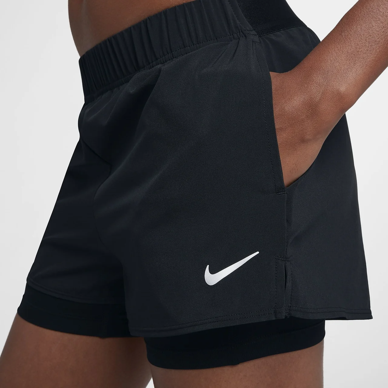 Nike Court Flex Shorts Women Black (With Pockets)