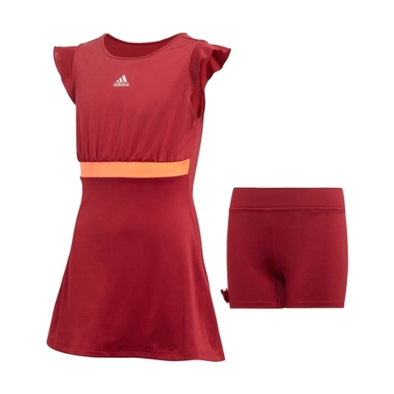 Adidas Ribbon Dress Girls Burgundy Size 164