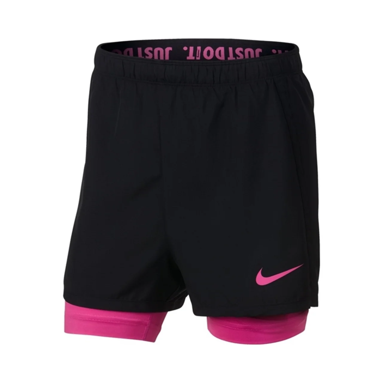 Nike Dri-Fit Training Shorts Girls Black/Pink Size 164