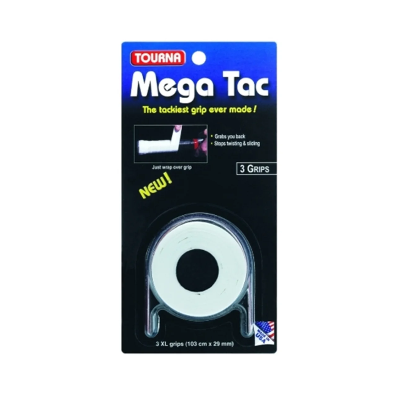 Tourna Grip Mega Tac White 3-pack