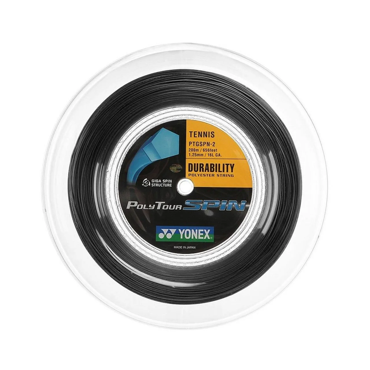 Yonex Polytour Spin 125 Reel 200m Black