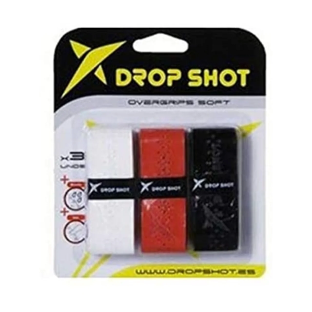 Drop Shot Overgrip White/Red/Black 3-pack