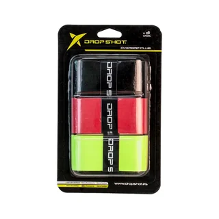 Drop Shot Club Padel Overgrip 3-pack Black/Red/Yellow