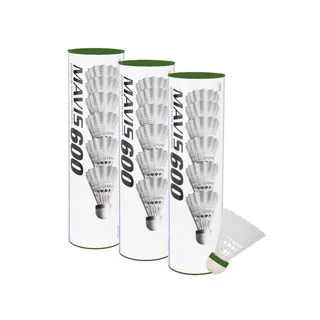 Yonex Mavis 600 Langsom Hvid 3 rør