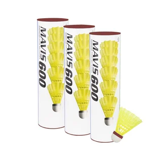 Yonex Mavis 600 Fast Yellow 3 tubes