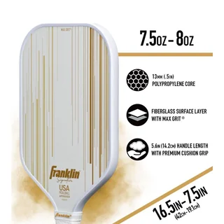 Franklin Signature Series Fiberglass White/Gold 13mm