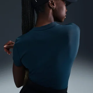 Nike Court Dri-FIT Advantage Short Sleeve Women Top Blue
