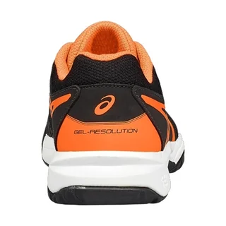 Asics Gel-Resolution GS Black/Orange Junior Size 35